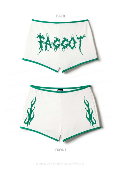 Punk Faggot Pride Y2K Booty Shorts Cherrykitten