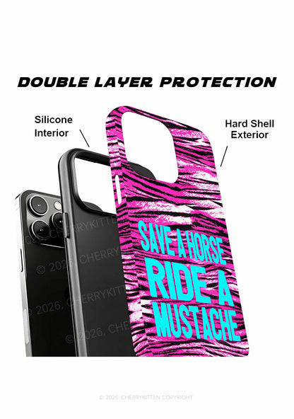 Purple Save Horse Ride Mustache Y2K Phone Case Cherrykitten