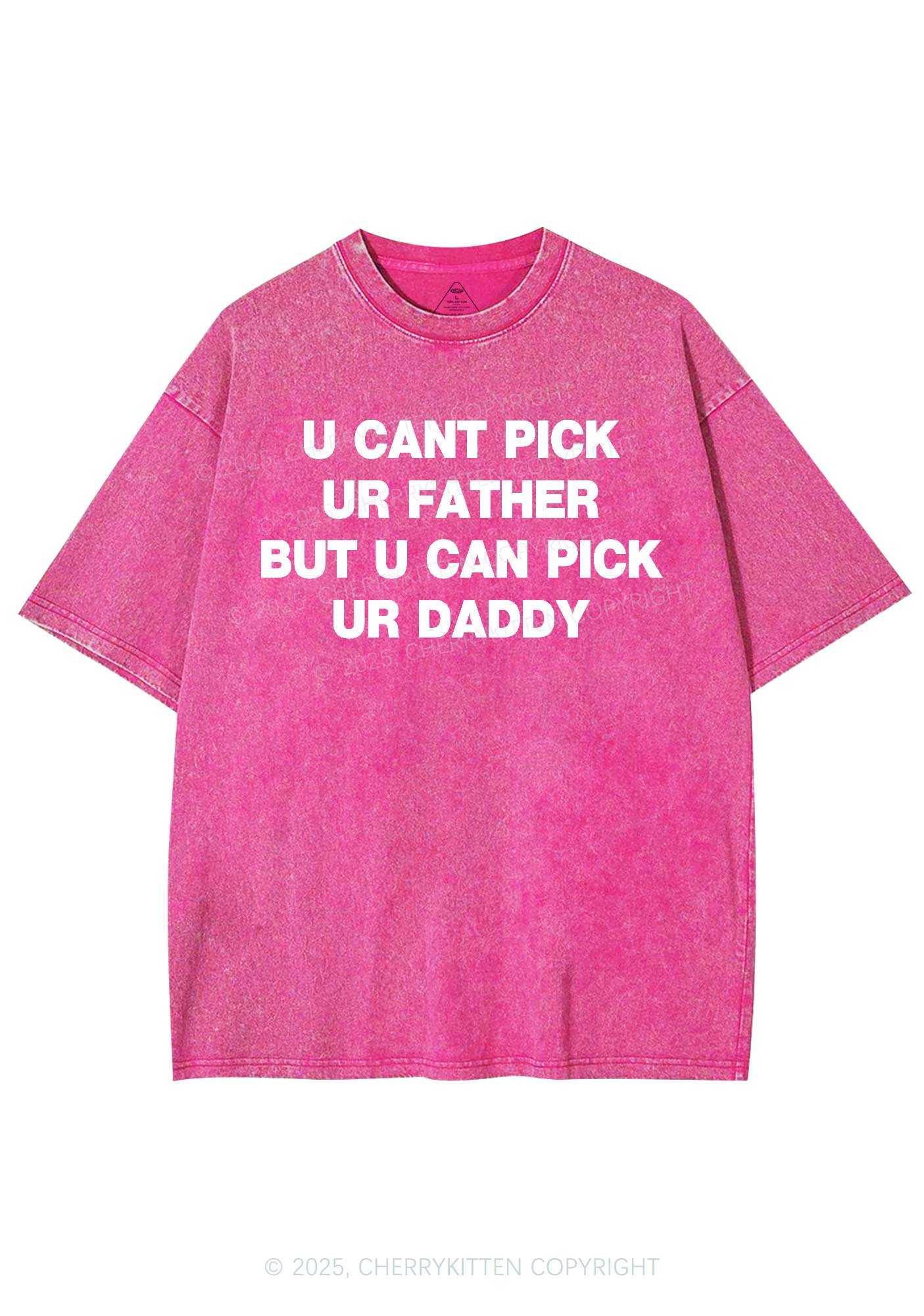 U Can Pick Ur Daddy Y2K Shirts Washed Tee Cherrykitten