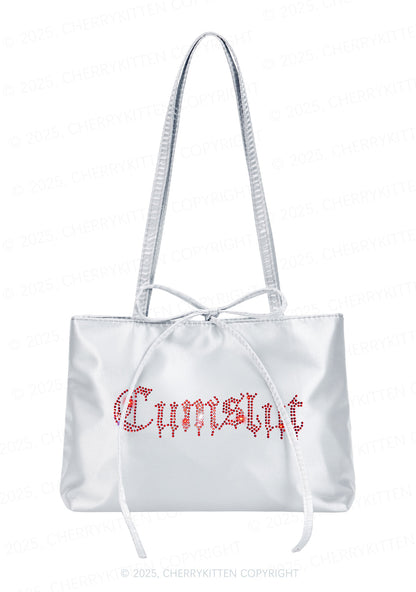 Rhinestone Cxmslxt Y2K Satin Bags Cherrykitten