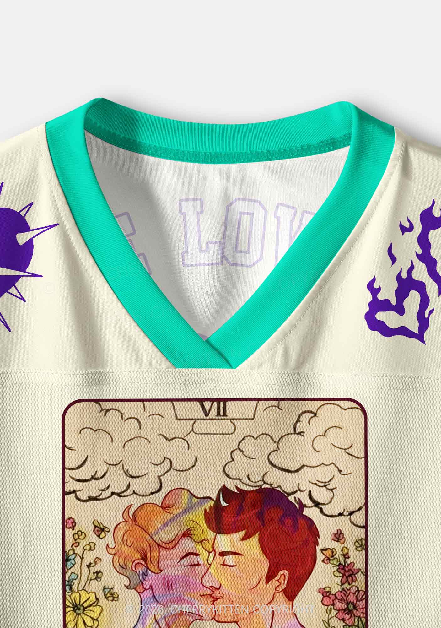 The Lovers Gay Kissing Pride Y2K Crop Sport Jersey Shirts Cherrykitten