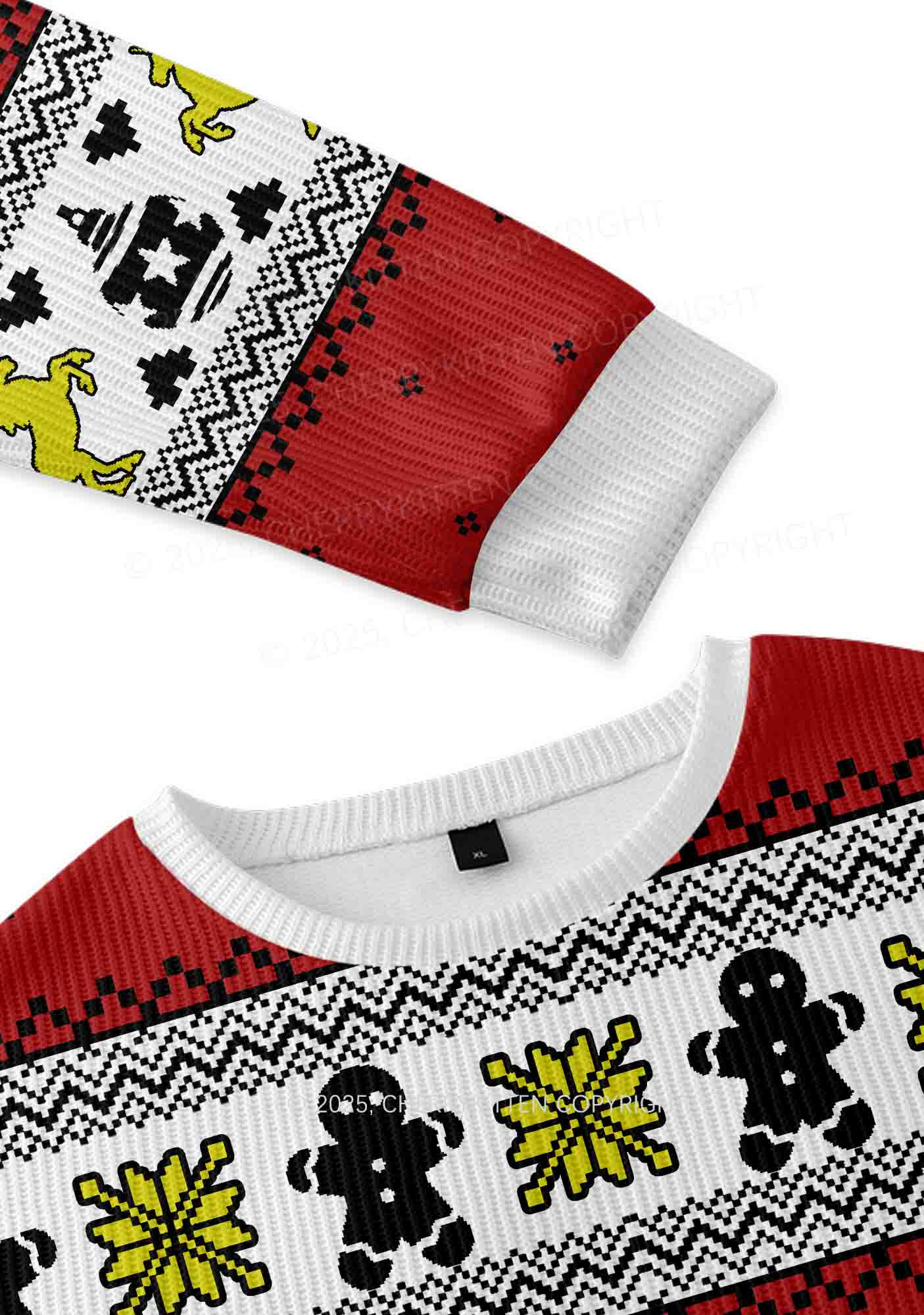Sounds Gay Pride Y2K Christmas Knit Sweatshirt Cherrykitten