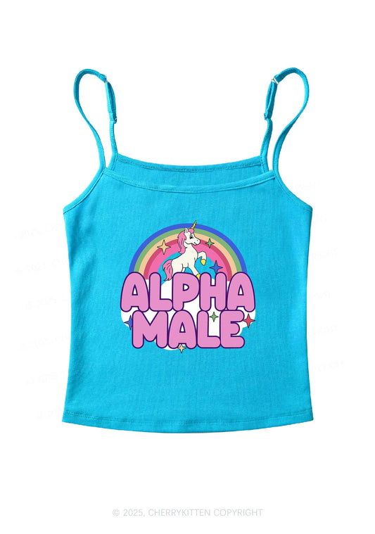 Rainbow Unicorn Alpha Y2K Spaghetti Strap Cami Cherrykitten