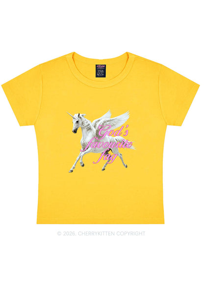 Gods Favourite Fag Pride Y2K Baby Tee Cherrykitten