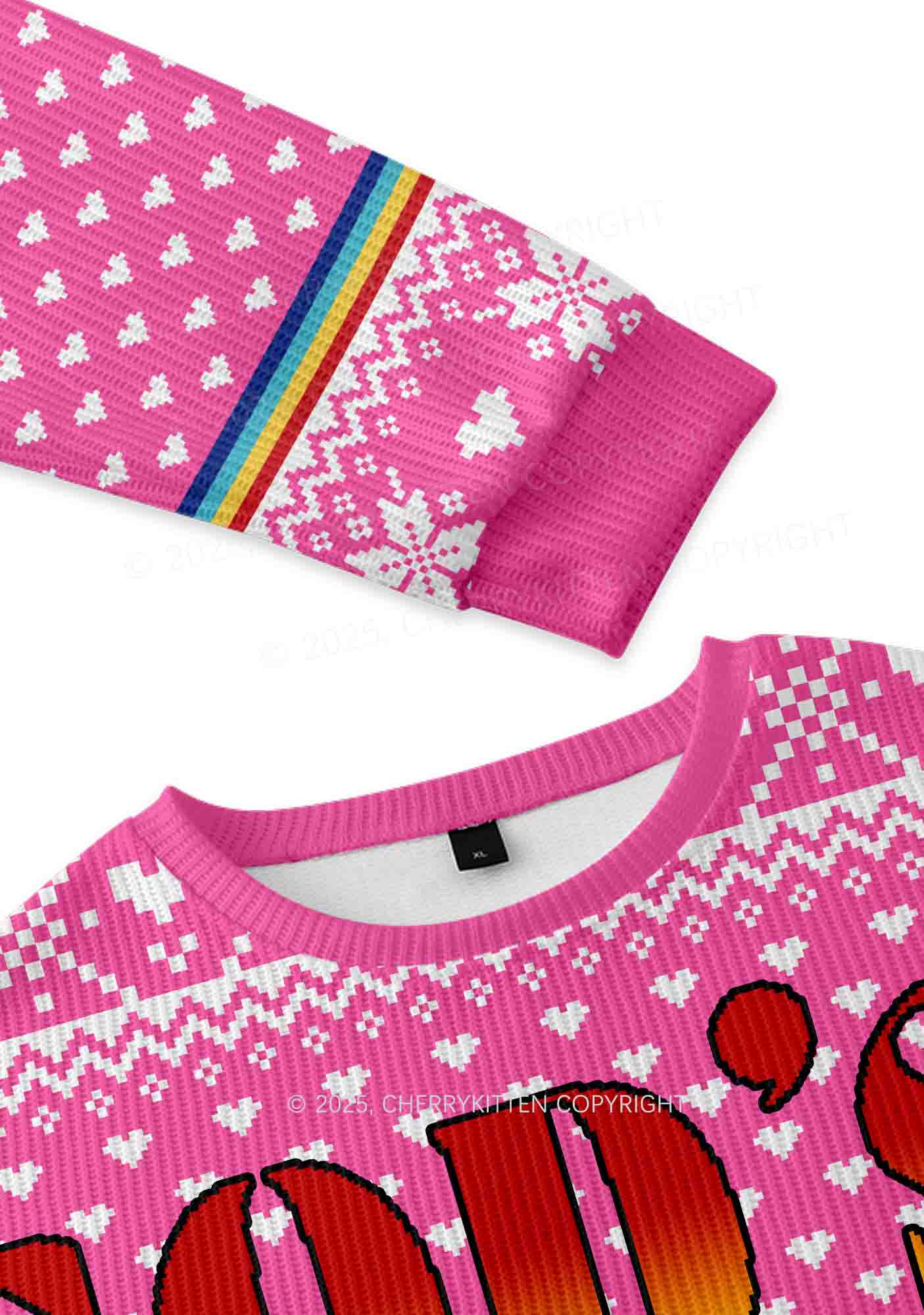 Gods Favorite Fag Pride Y2K Christmas Knit Sweatshirt Cherrykitten