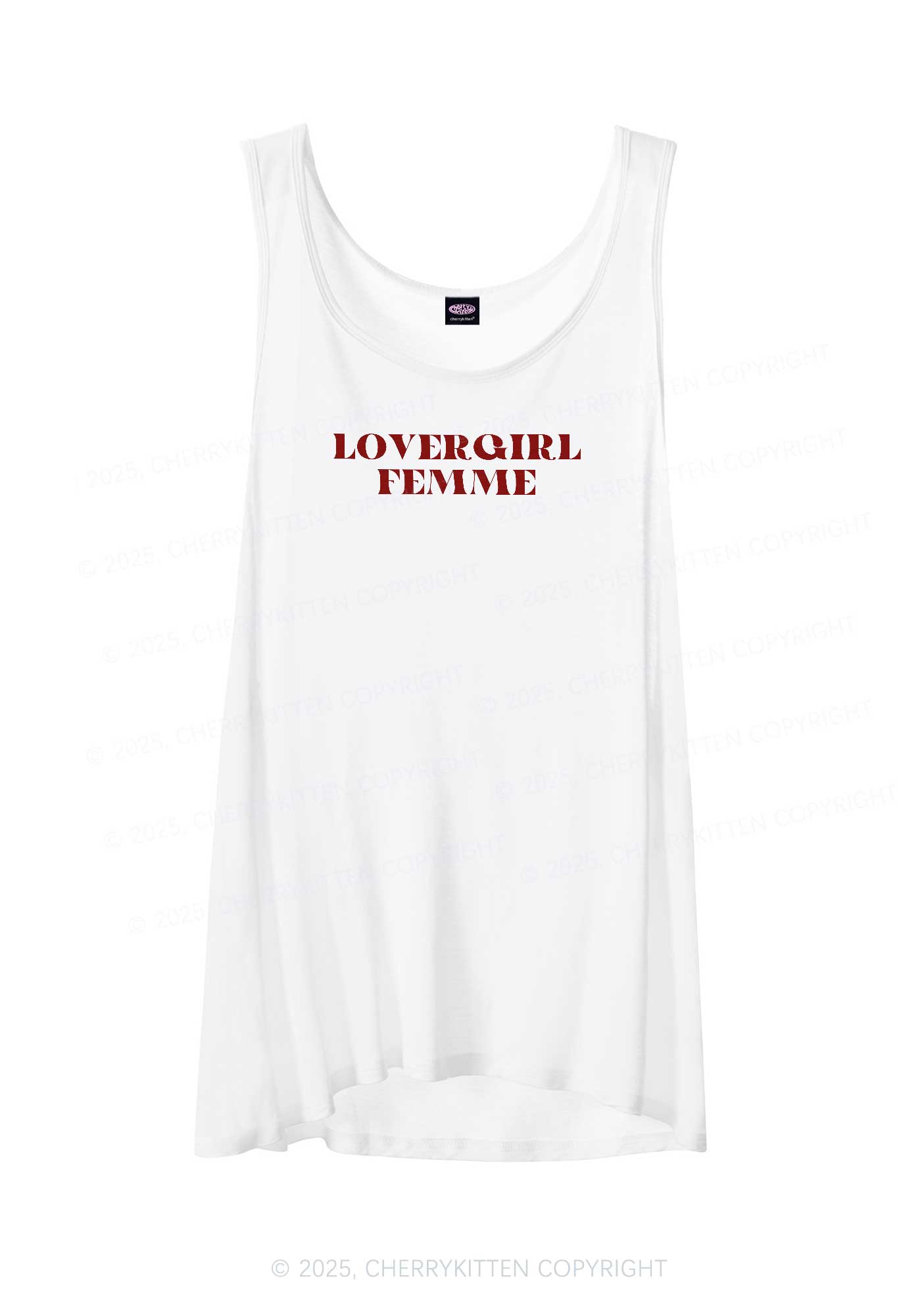 Lovergirl Femme Pride Y2K Sheer Boyfriend Tank Cherrykitten