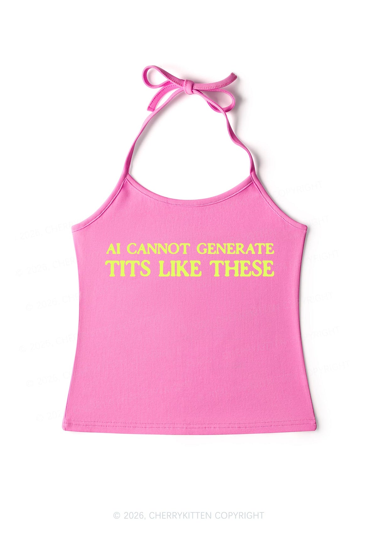 Ai Cannot Generate Txts Y2K Halter Neck Cami Cherrykitten