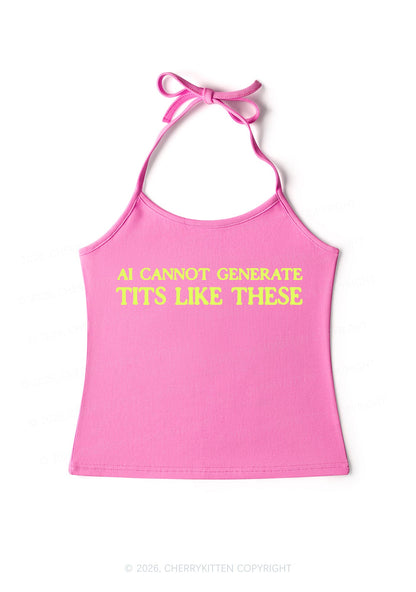 Ai Cannot Generate Txts Y2K Halter Neck Cami Cherrykitten