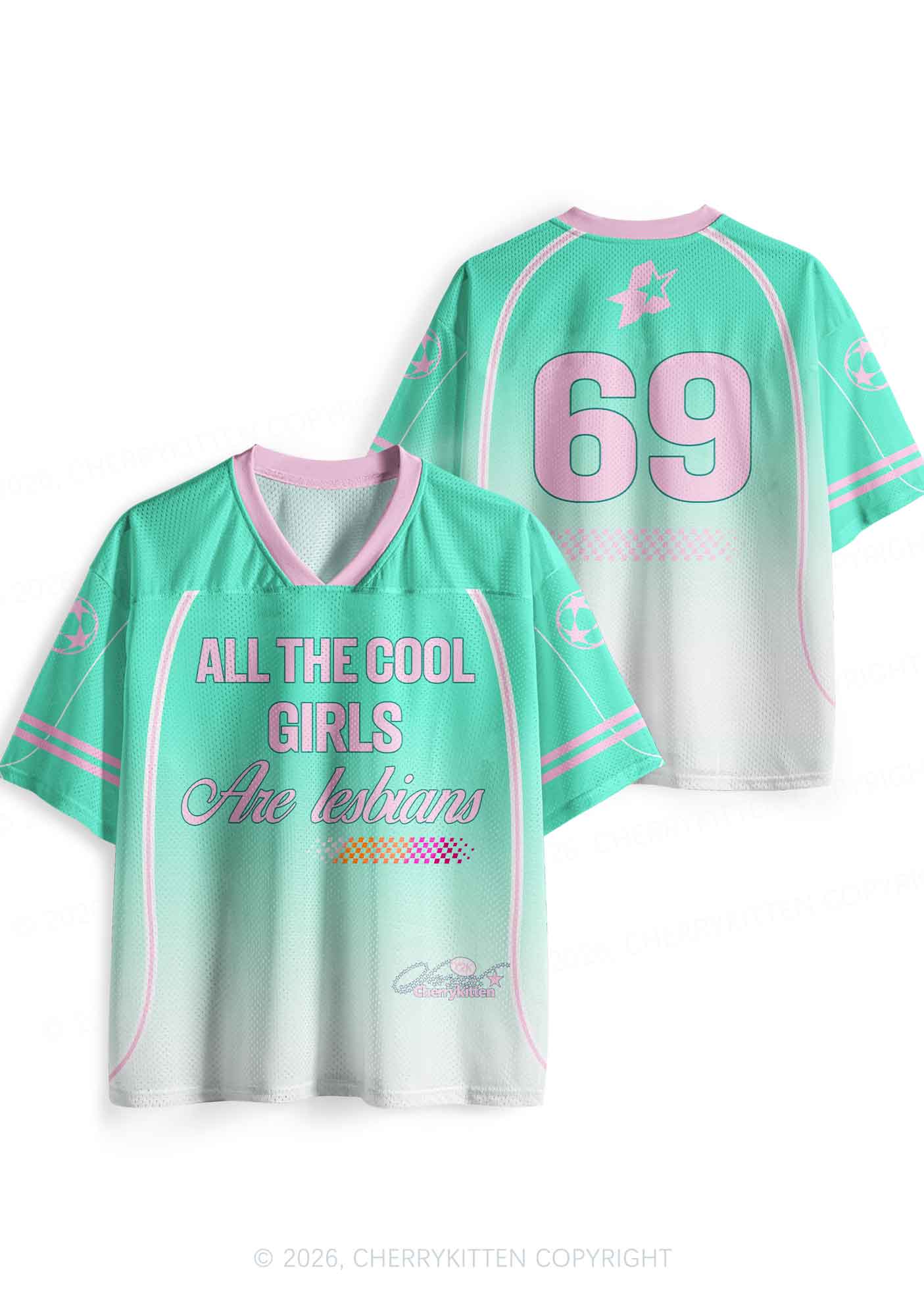 Cool Girls Are Lesbians Pride Y2K Sport Jersey Shirts Cherrykitten
