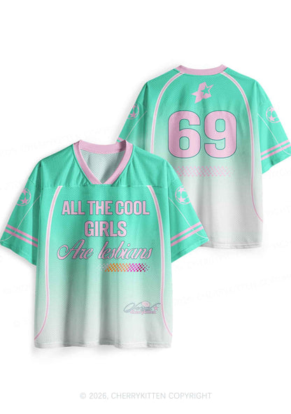 Cool Girls Are Lesbians Pride Y2K Sport Jersey Shirts Cherrykitten