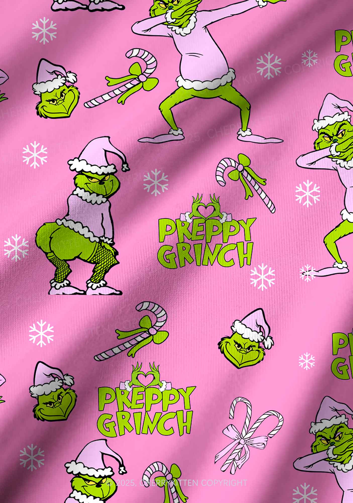 Christmas Preppy Guy Y2K Print Long Sleeve Pajama Set Cherrykitten