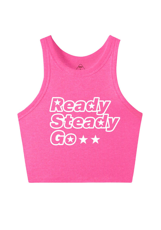 Ready Steady Go Y2K Crop Tank Top Cherrykitten