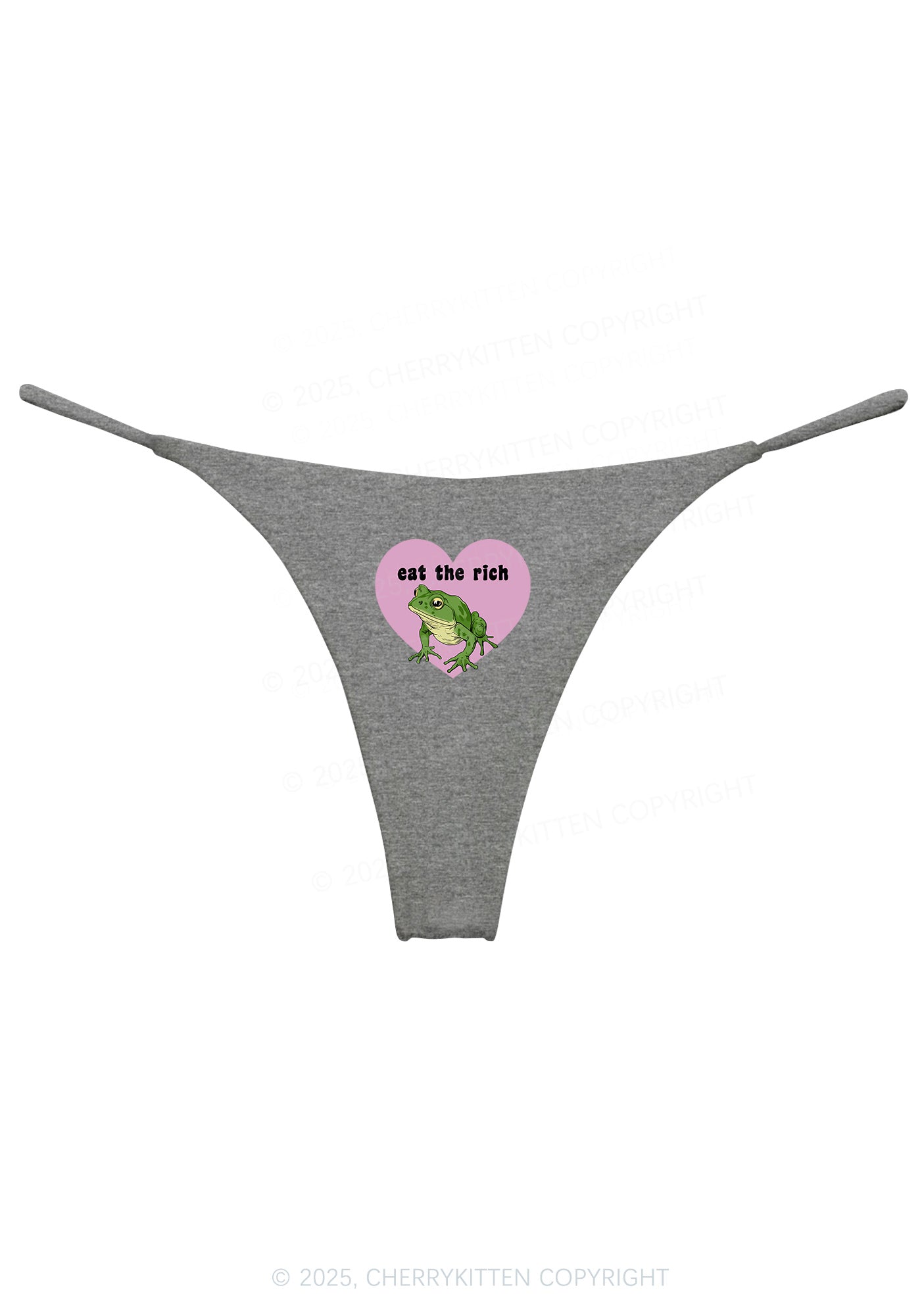 Eat The Rich Frog Y2K Bikini String Thong Cherrykitten