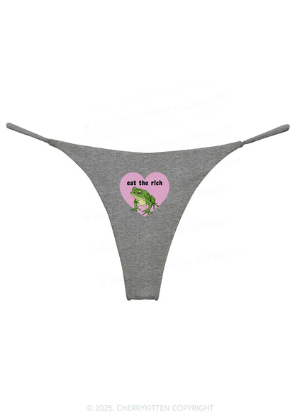 Eat The Rich Frog Y2K Bikini String Thong Cherrykitten