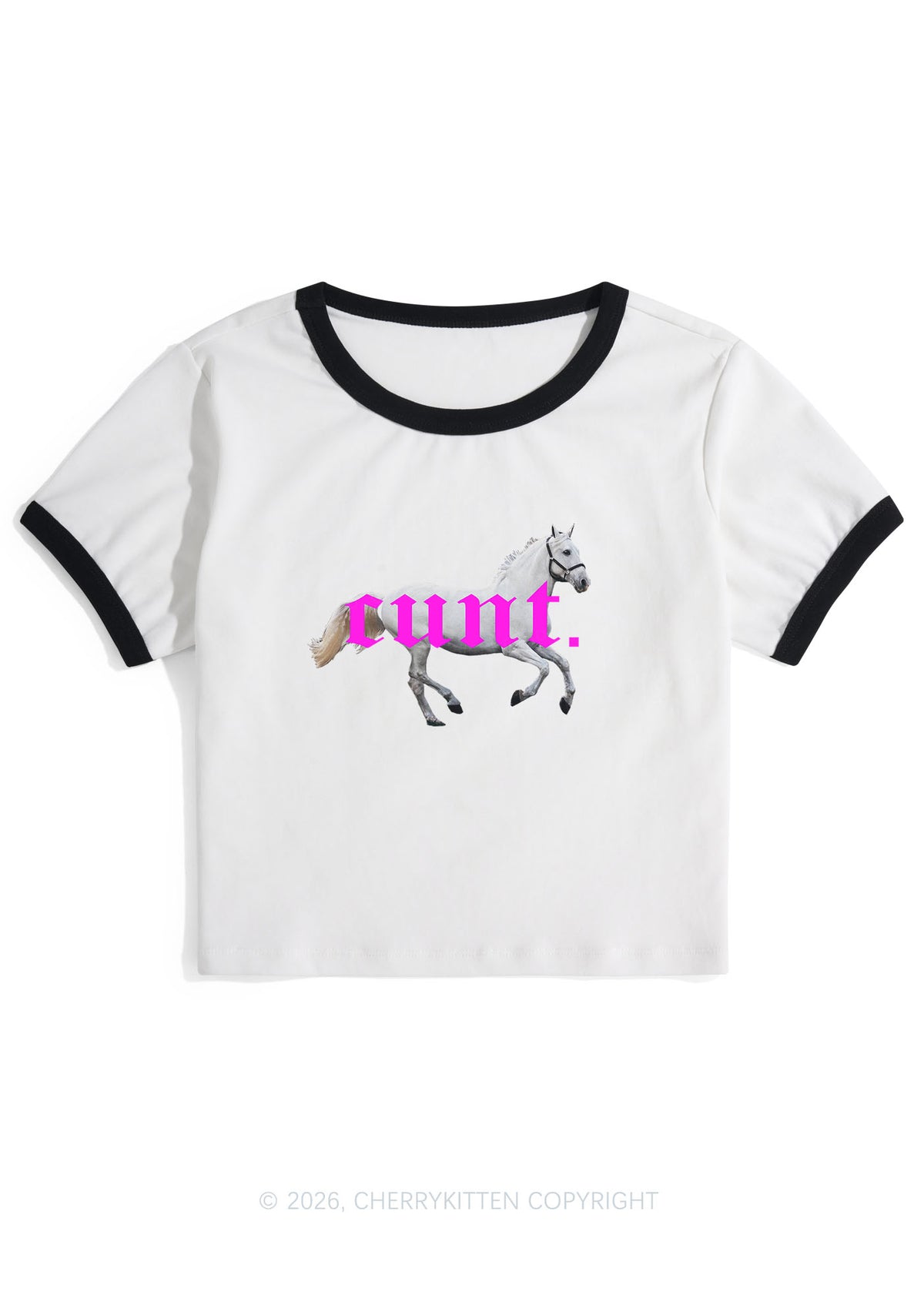 Cxxt Horse Y2K Ringer Tee Cherrykitten