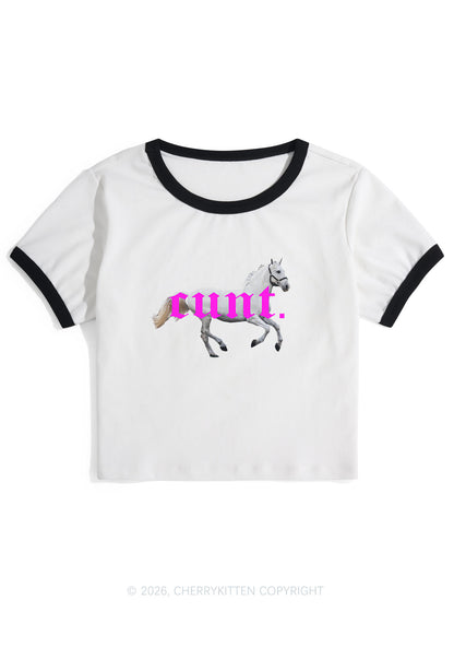 Cxxt Horse Y2K Ringer Tee Cherrykitten