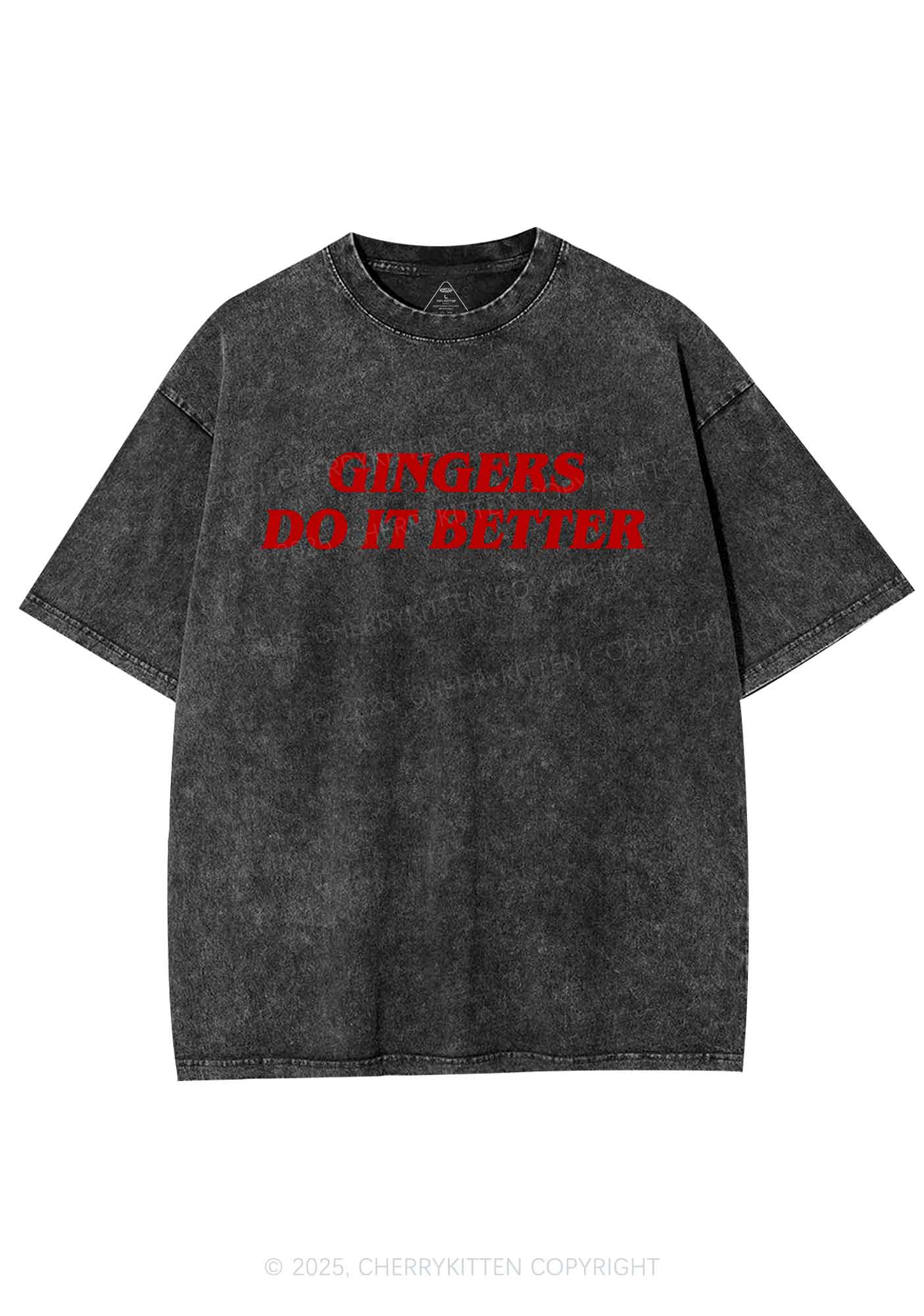 Gingers Do It Better Y2K Shirts Washed Tee Cherrykitten