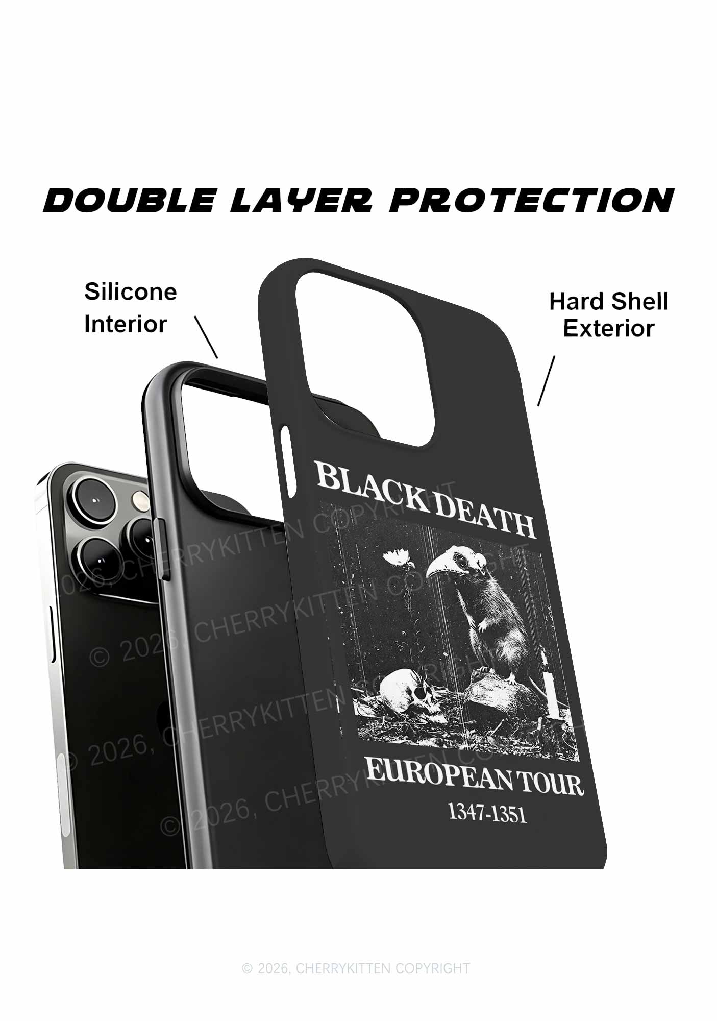 Halloween Skeleton Plague Doctor Rat Y2K Phone Case Cherrykitten