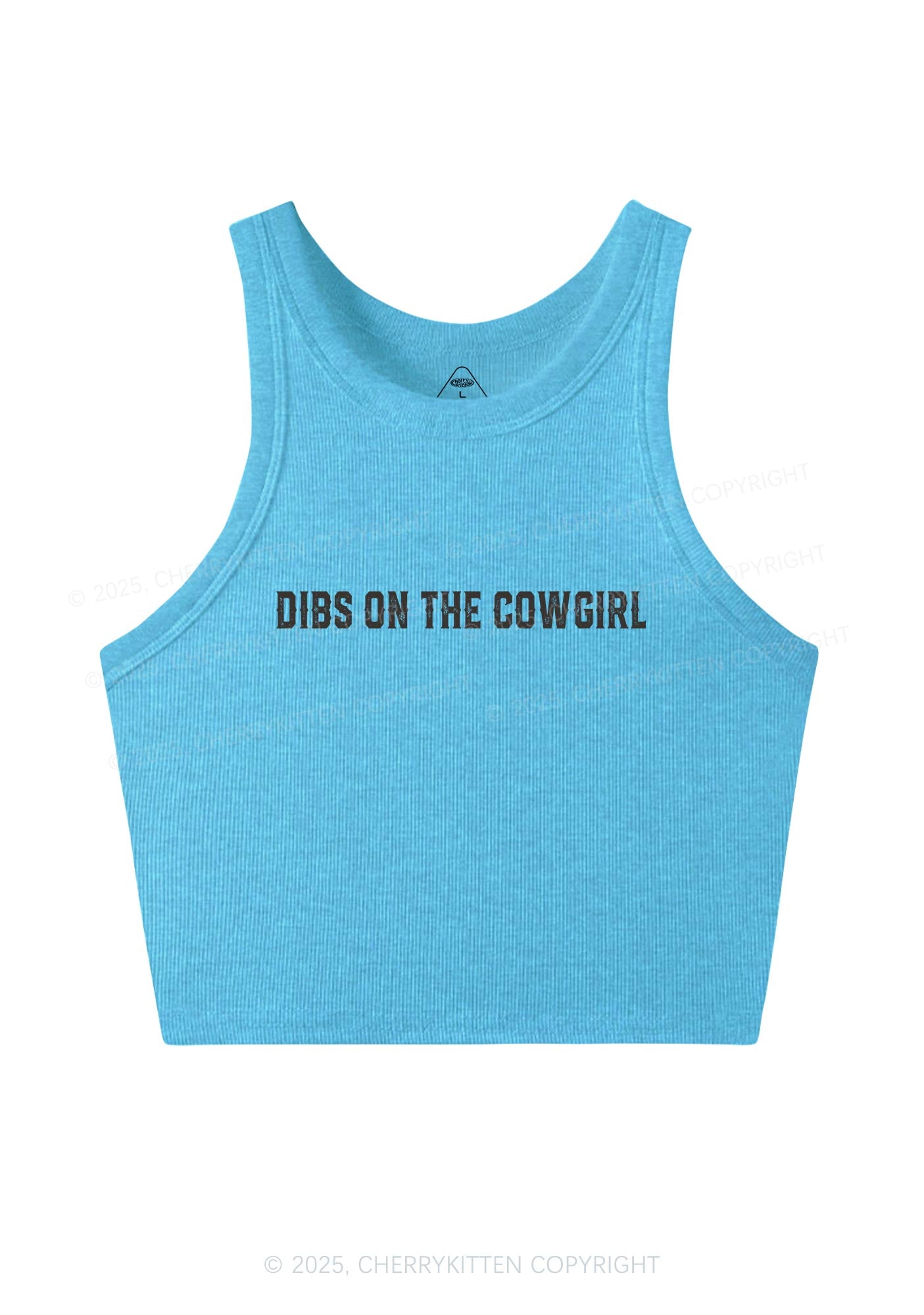 Dibs On The Cowgirl Y2K Crop Tank Top Cherrykitten