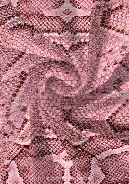 Pink Snake Texture Y2K Print Mini Layered Skirt Cherrykitten