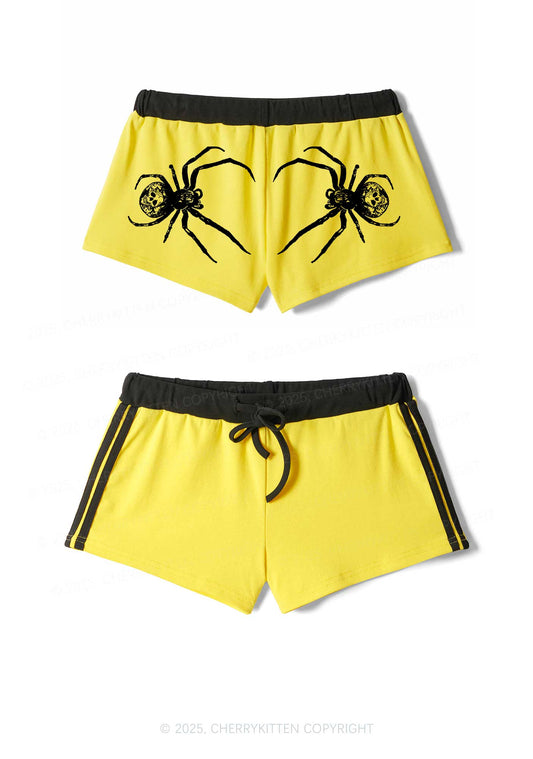 Halloween Spider Y2K Drawstring Mini Shorts Cherrykitten