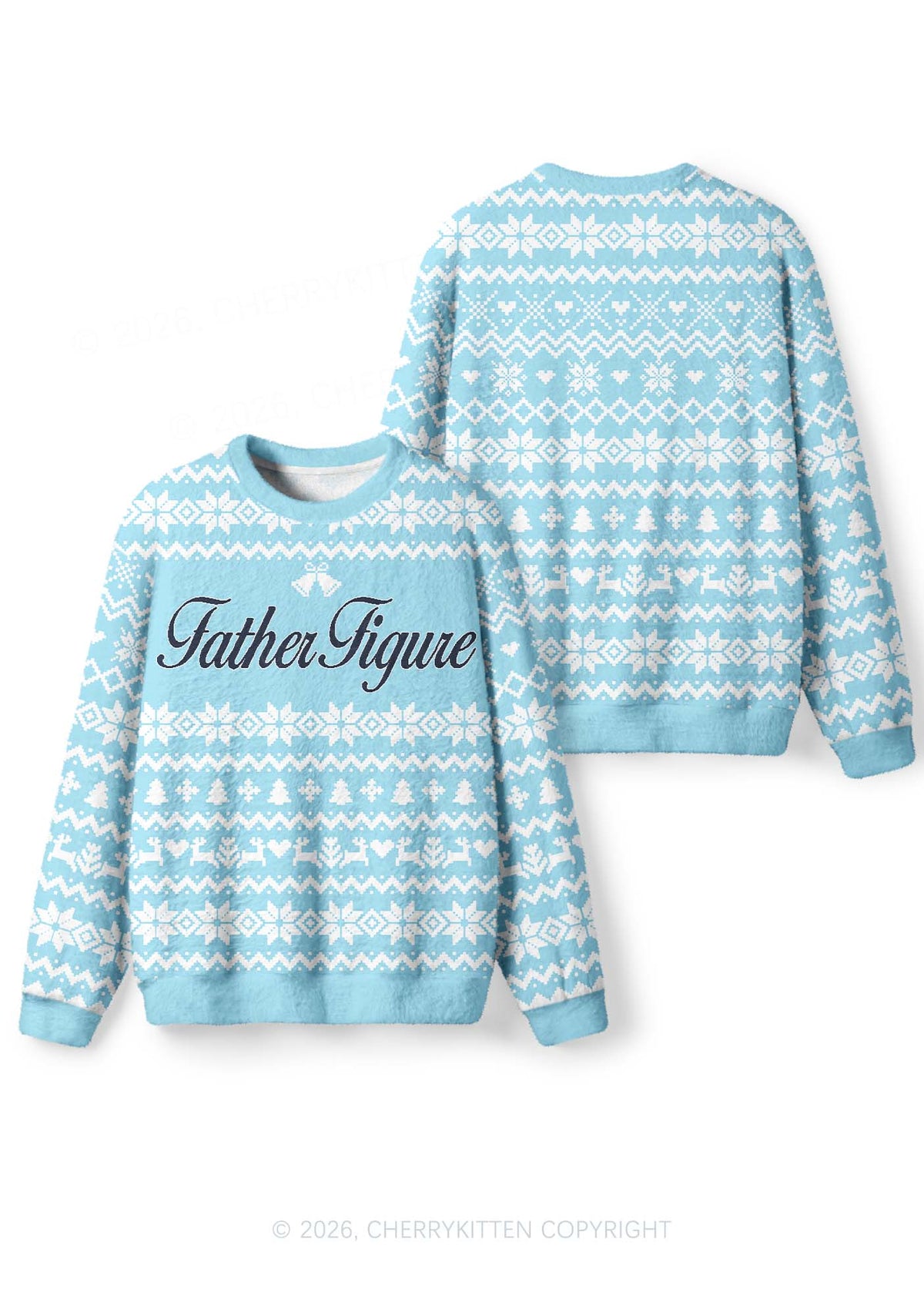 Father Figure Y2K Christmas Knit Sweatshirt Cherrykitten