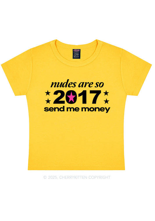 Nxdes Send Me Money Y2K Baby Tee Cherrykitten