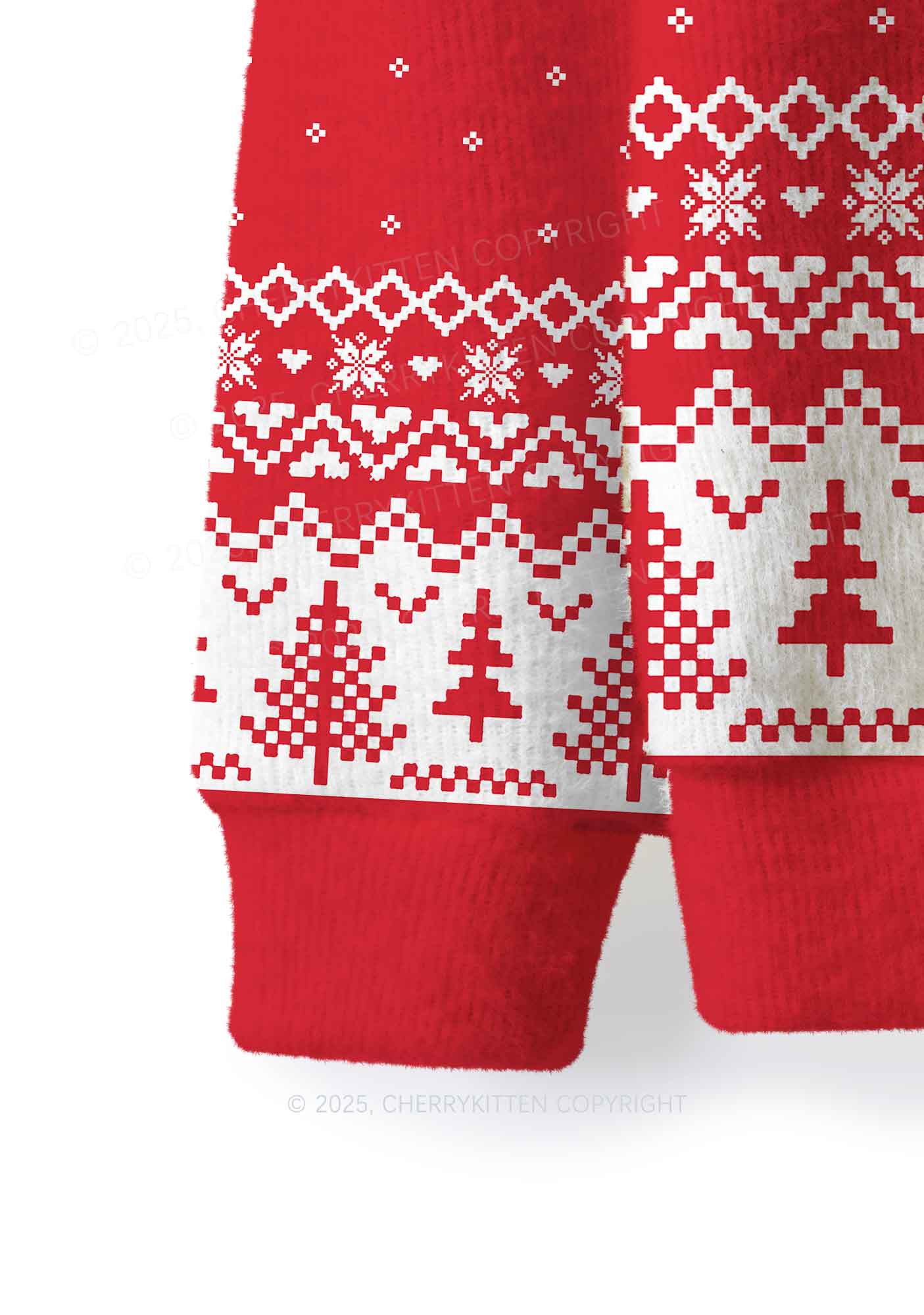 Hit Him Y2K Christmas Knit Sweatshirt Cherrykitten