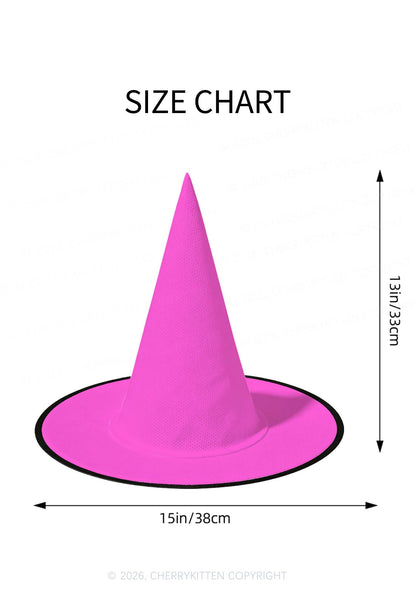 Halloween Dark Sheep Bone Y2K Print Witch Hat Cherrykitten