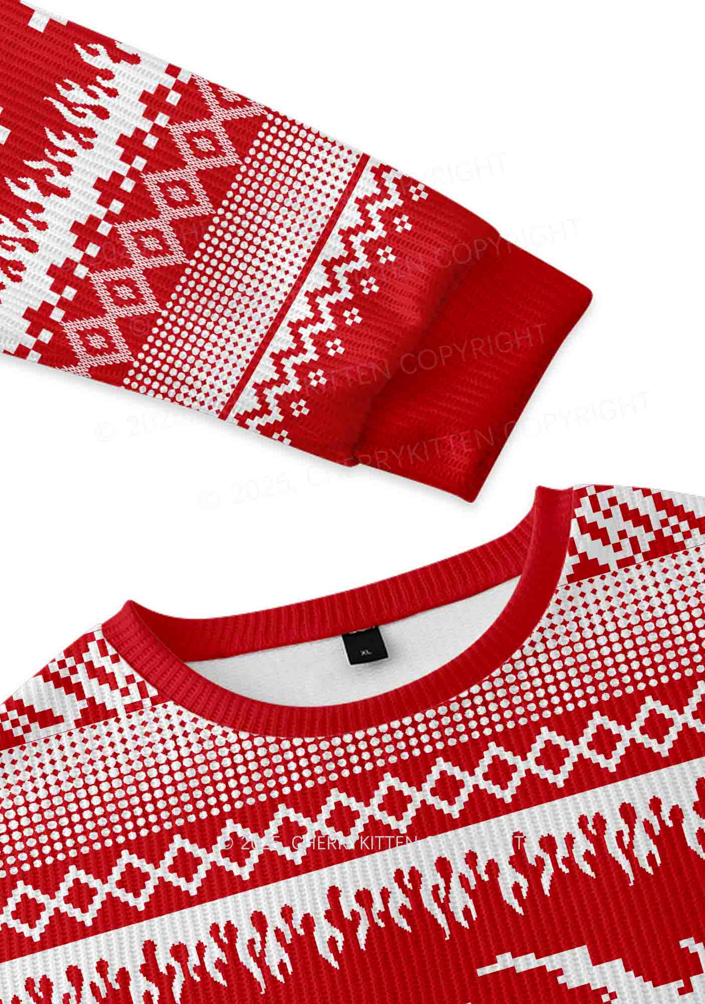 Punk Cxxt Y2K Knit Sweatshirt Cherrykitten
