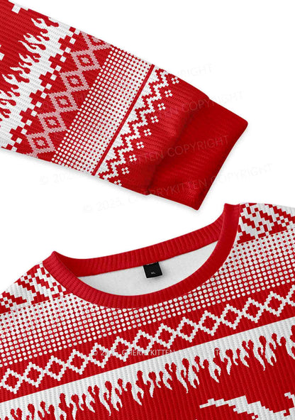 Punk Cxxt Y2K Knit Sweatshirt Cherrykitten