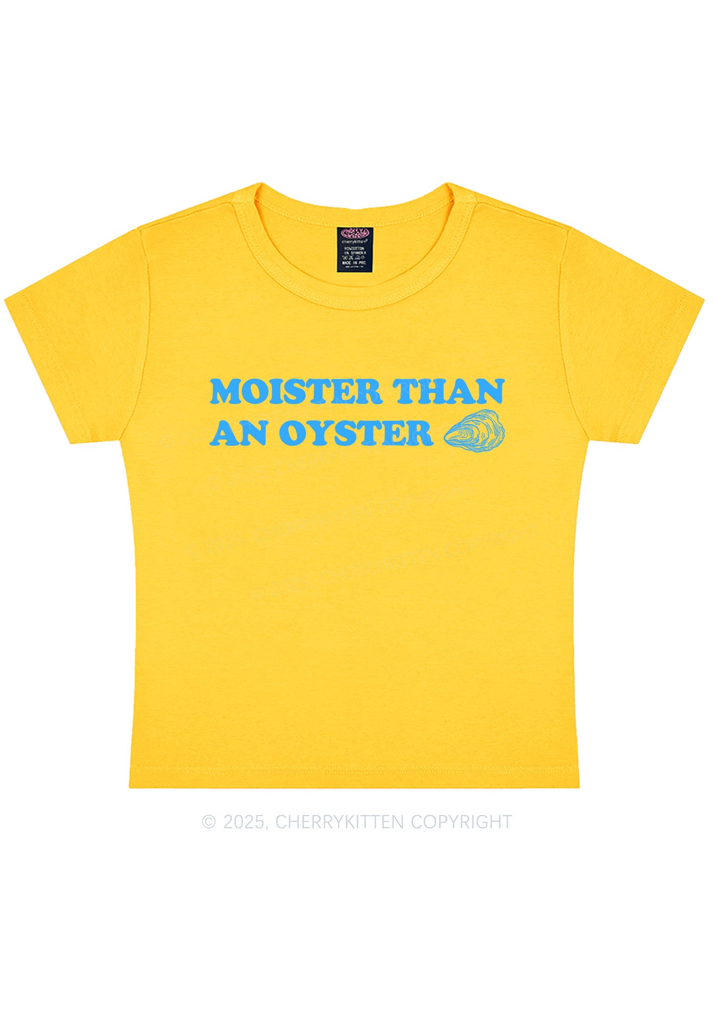 Moister Than An Oyster Y2K Baby Tee Cherrykitten