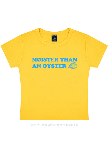 Moister Than An Oyster Y2K Baby Tee Cherrykitten