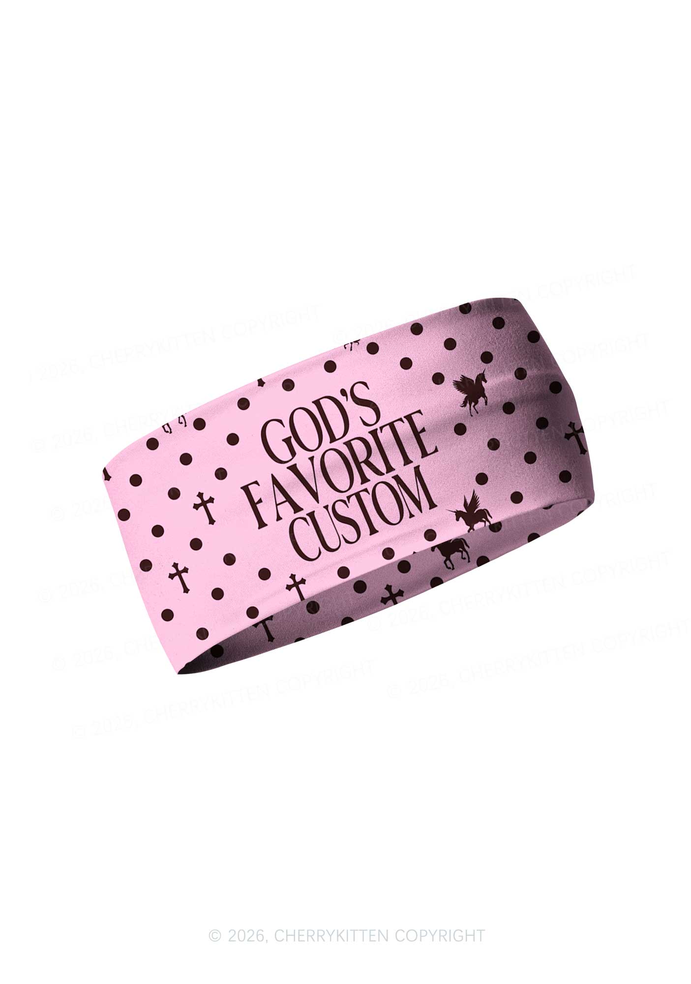 Gods Favorite Custom Y2K Print Headband Cherrykitten