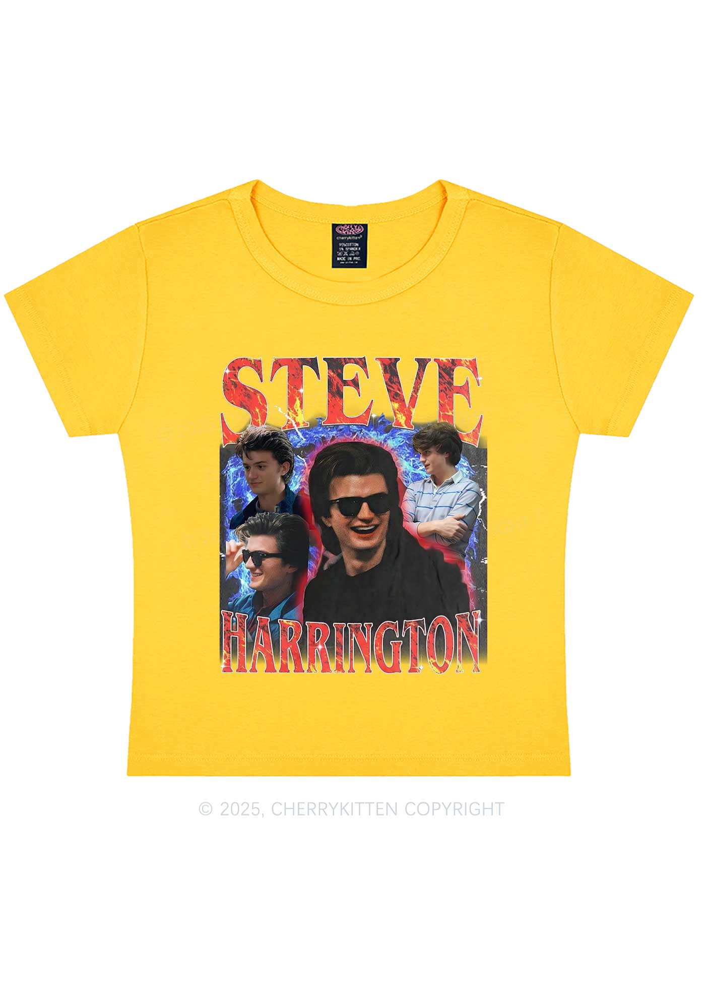 SH Red Blaze Y2K Baby Tee Cherrykitten