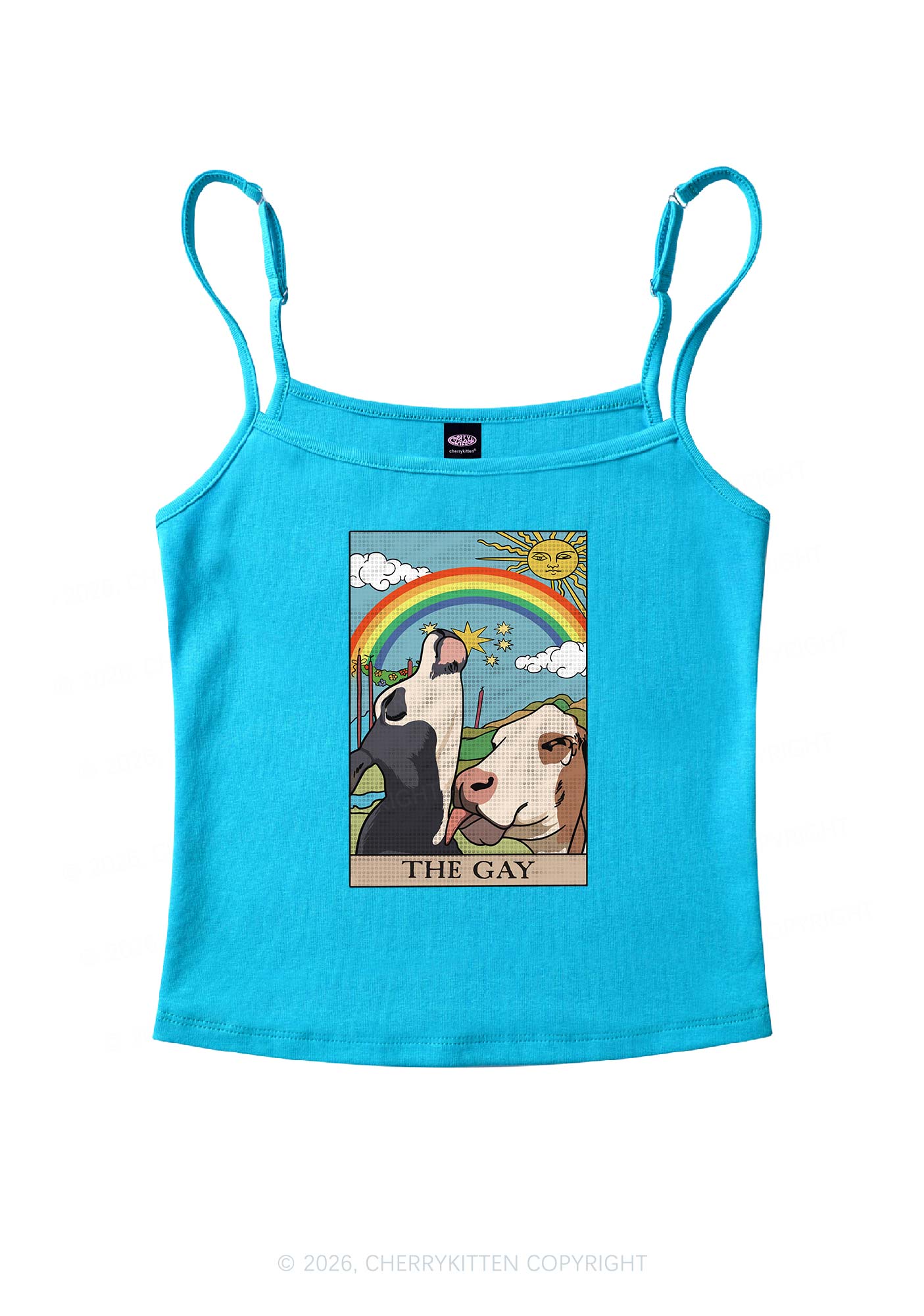 The Gay Pride Y2K Spaghetti Strap Cami Cherrykitten