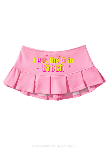 Put The Bi In Bxxch Pride Y2K Mini Pleated Skirts Cherrykitten