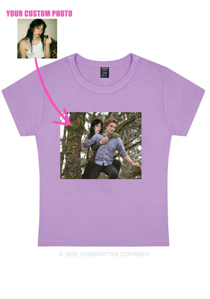 Custom Face Y2K Baby Tee Cherrykitten