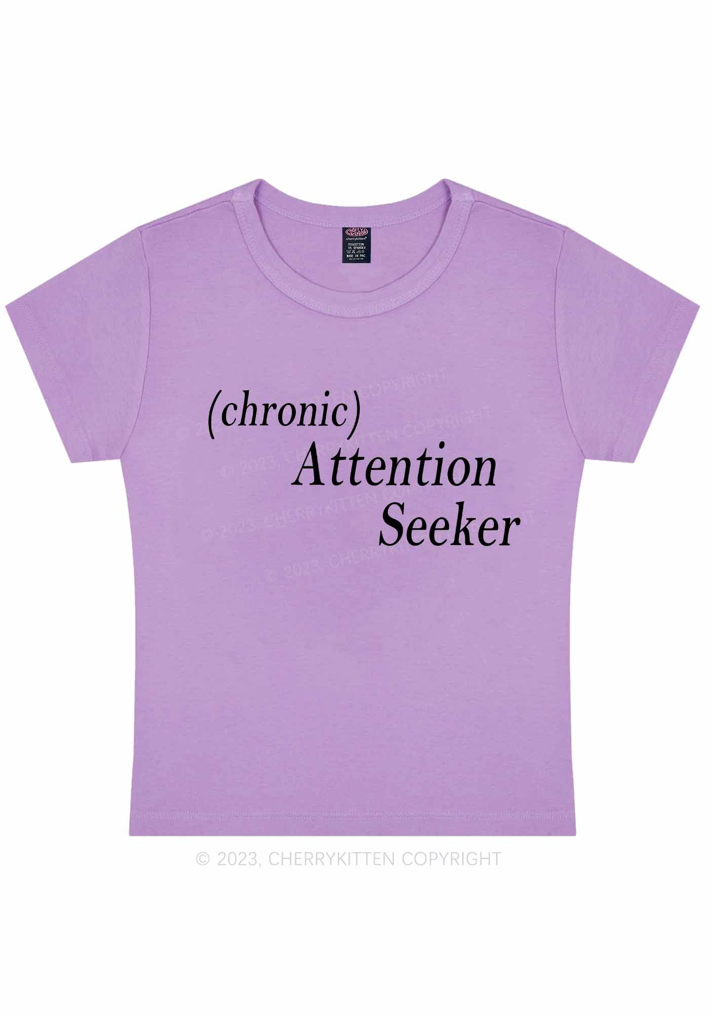 Curvy Attention Seeker Y2K Baby Tee Cherrykitten