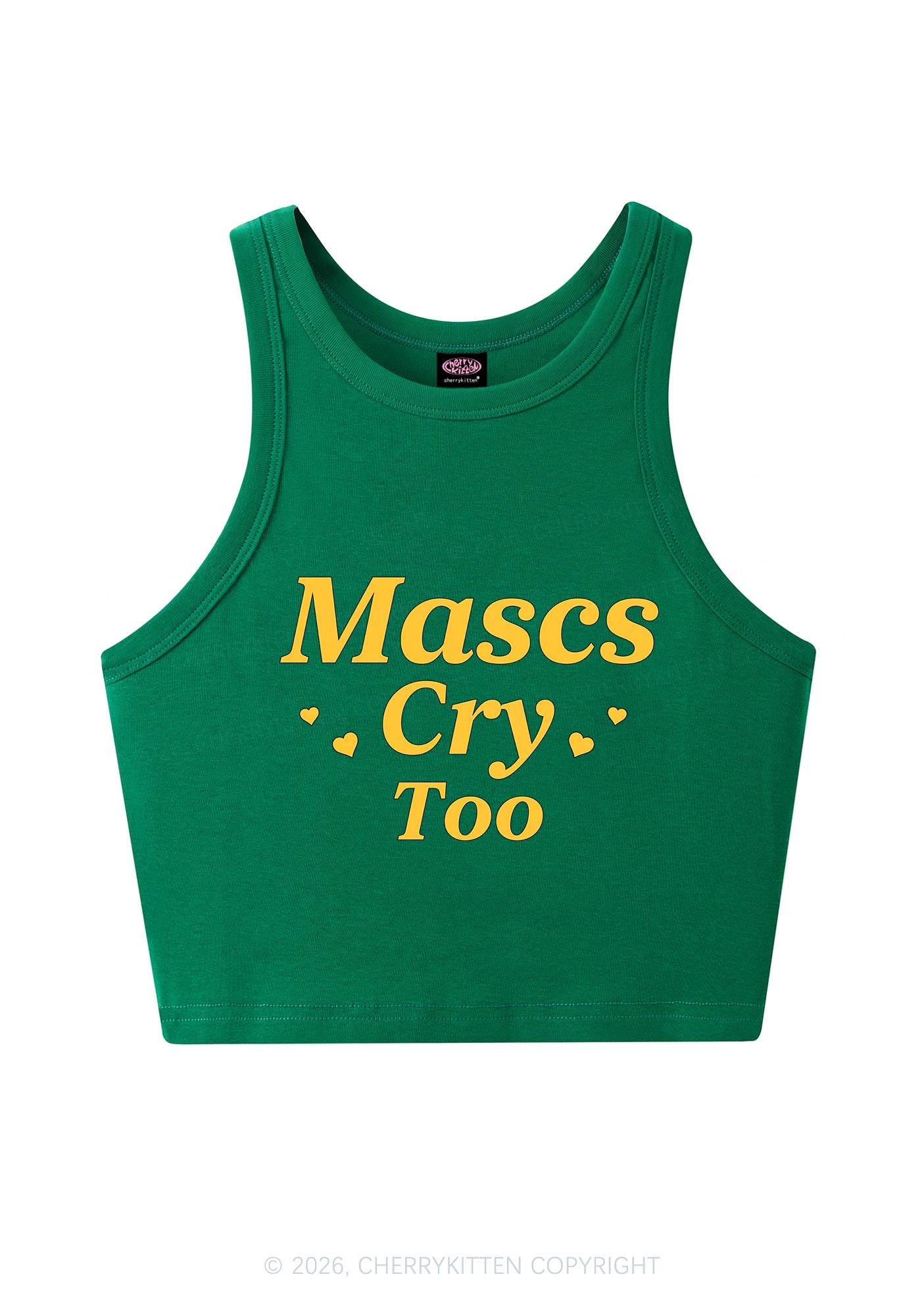 Mascs Cry Too Pride Y2K Crop Tank Top Cherrykitten