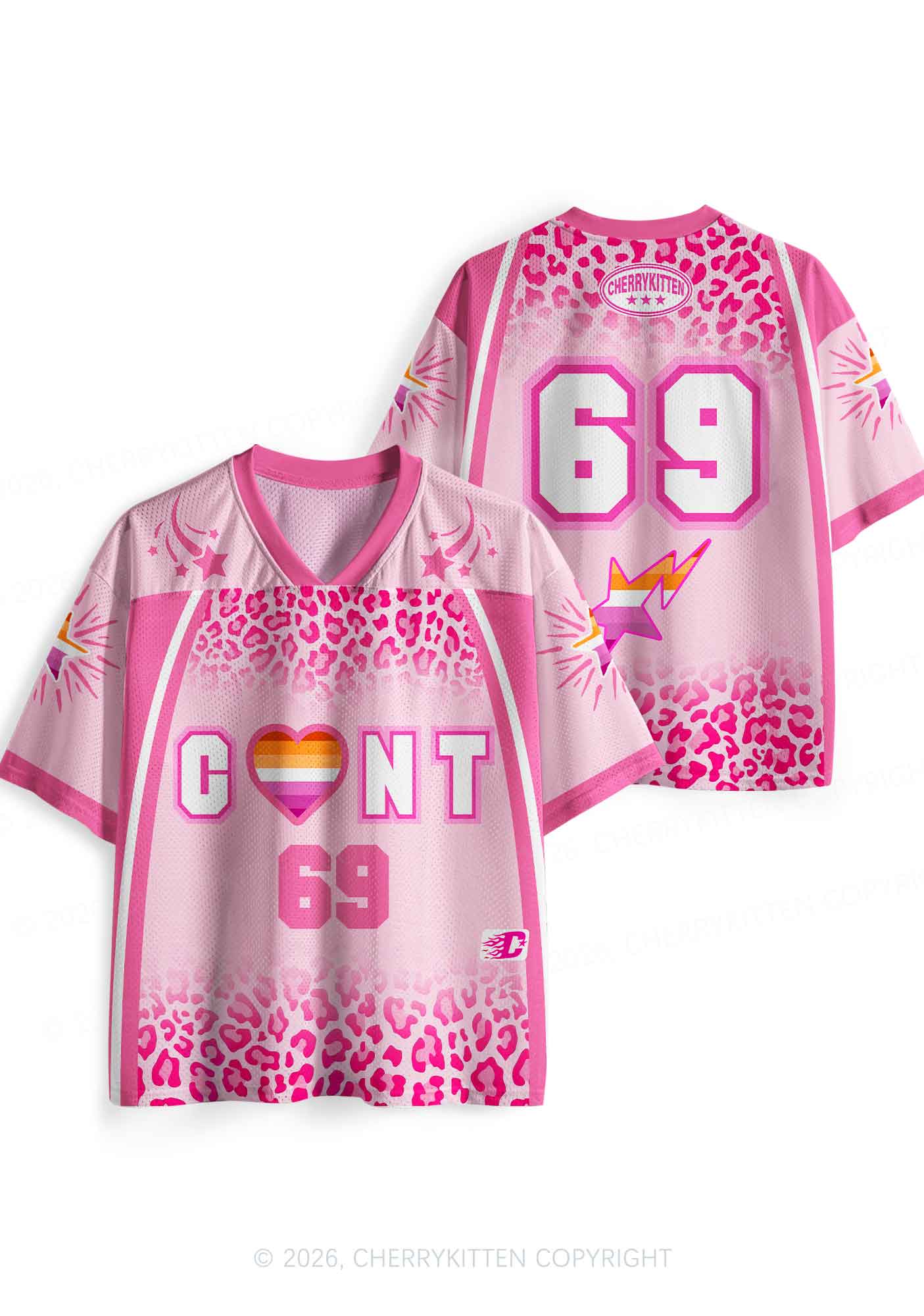 Lesbian Heart Cxxt Pride Y2K Sport Jersey Shirts Cherrykitten