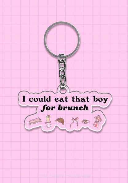 Eat Boy For Brunch 1Pc Y2K Keychain Cherrykitten