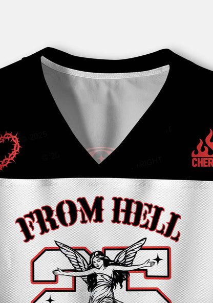 Custom Angel From Hell Y2K Crop Sport Jersey Shirts Cherrykitten