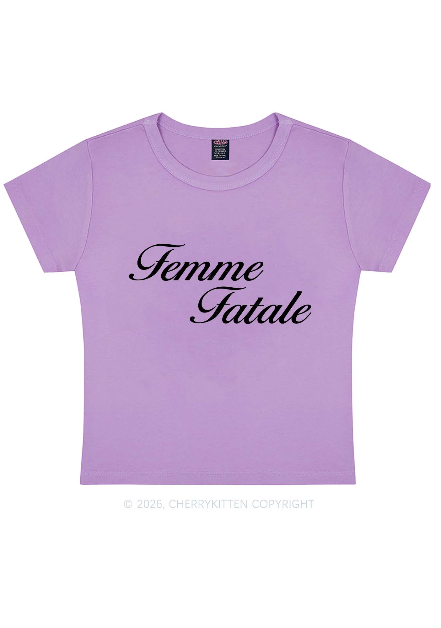 Femme Fatale Pride Y2K Baby Tee Cherrykitten