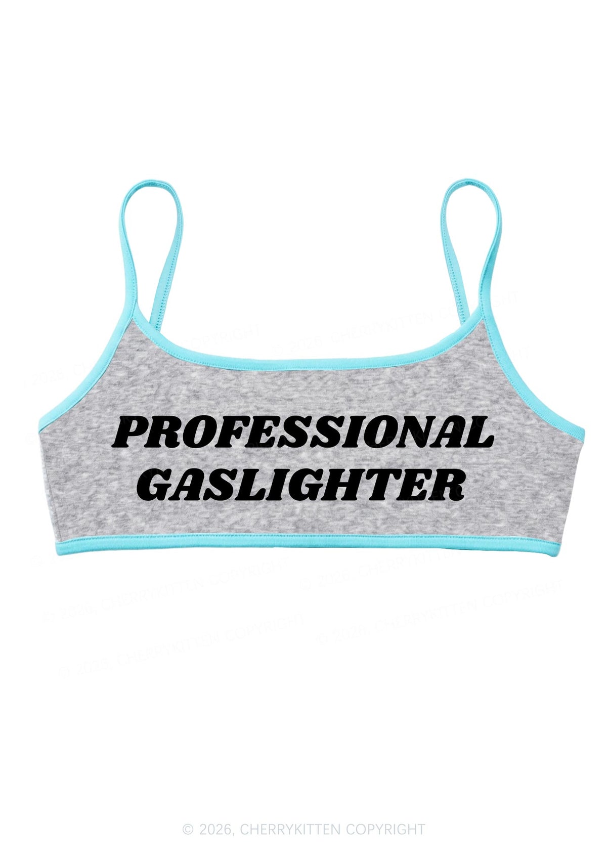 Professional Gaslighter Y2K Super Crop Cami Cherrykitten