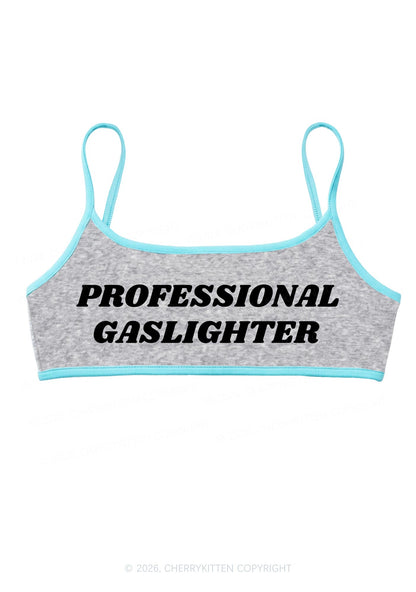 Professional Gaslighter Y2K Super Crop Cami Cherrykitten