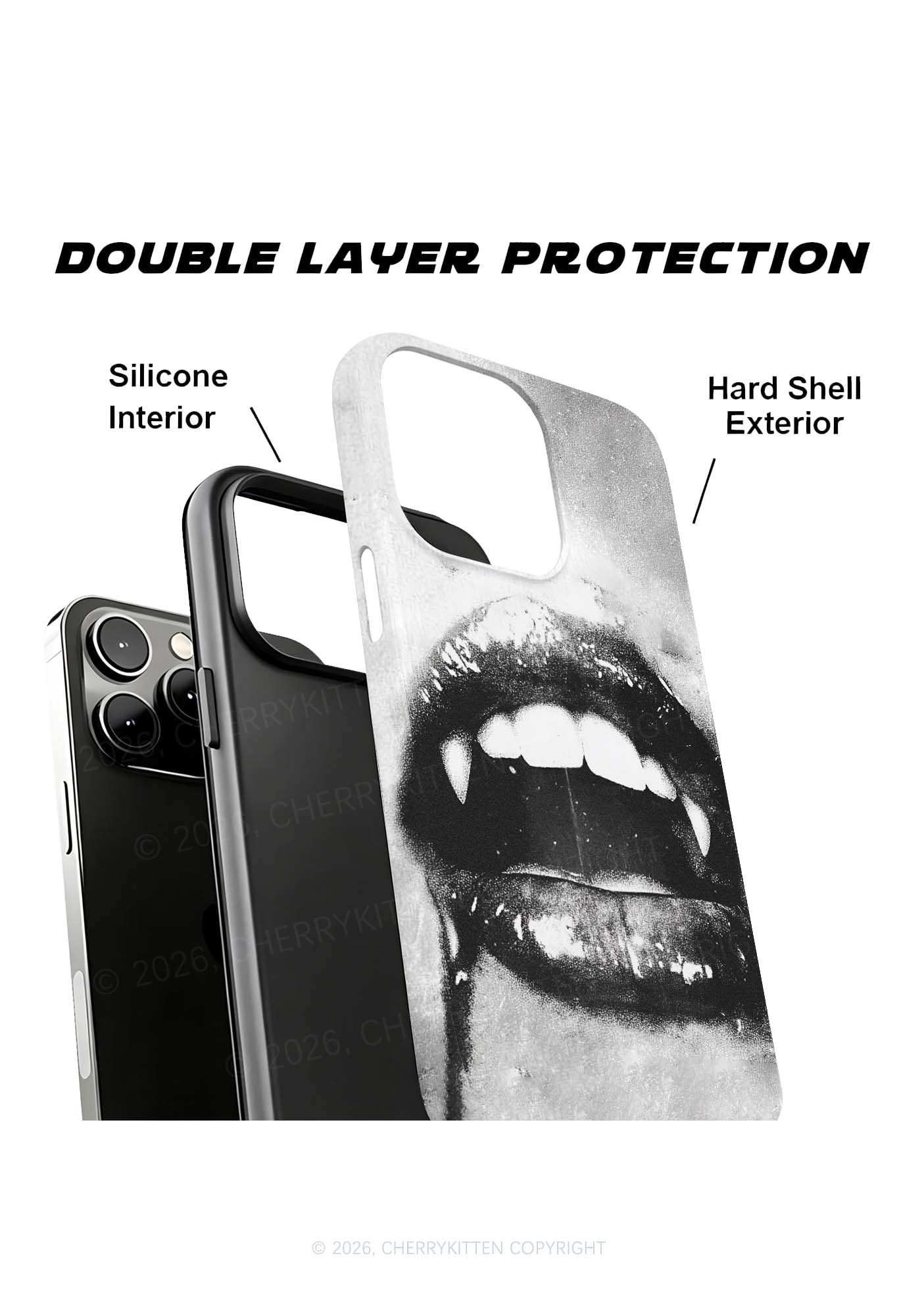Halloween Vampire Lips Y2K Phone Case Cherrykitten