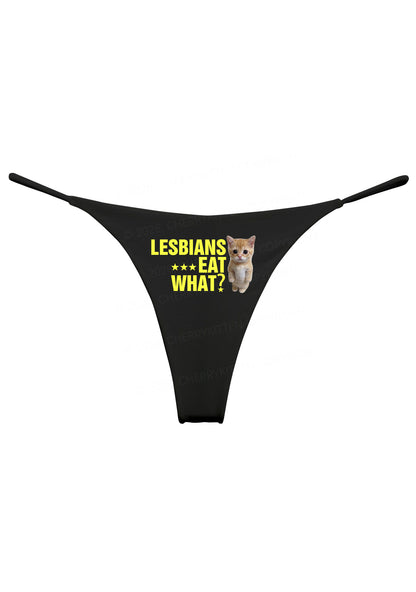 Lesbians Eat What Pride Y2K Bikini String Thong Cherrykitten