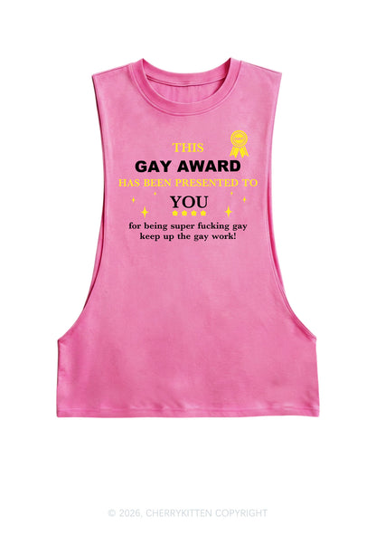 Gay Award Presented You Pride Y2K Men Muscle Side Cutoff Tank Top Cherrykitten