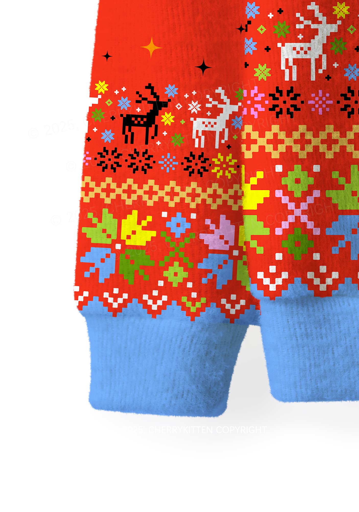 Im Not Going Y2K Christmas Knit Sweatshirt Cherrykitten